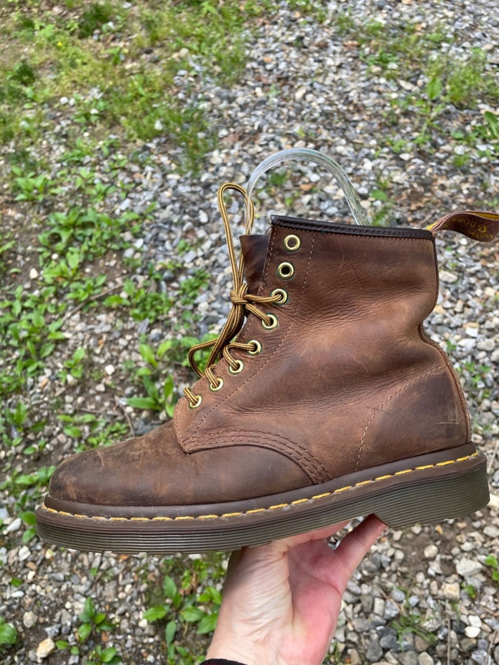Dr Martens 1460 Grizzly Brown Leather Boots Size 7 Men’s
